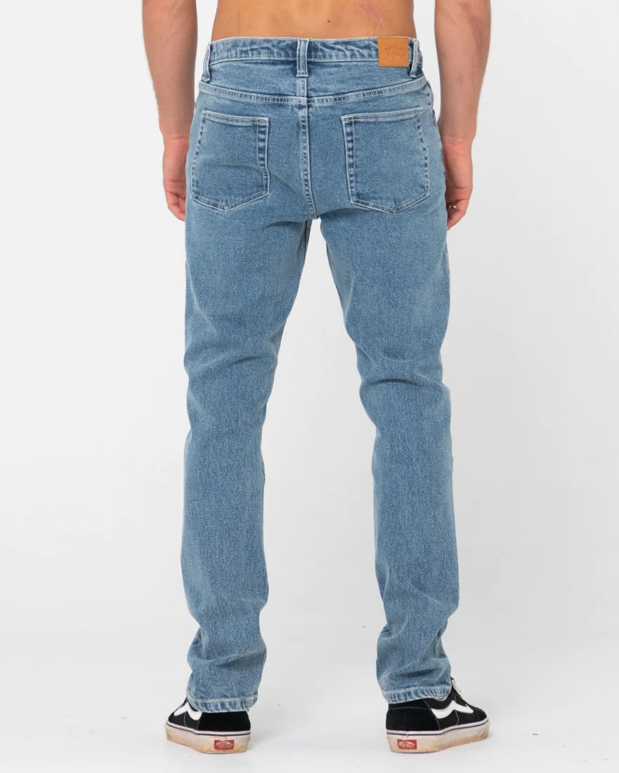 Rusty Indi Slim 5 Pocket Jean- Trig Blue