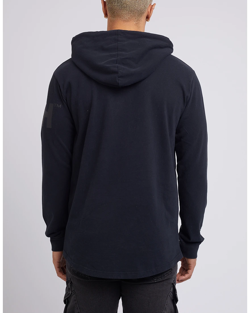 St Goliath Balance LS Hooded Tee - Washed Black