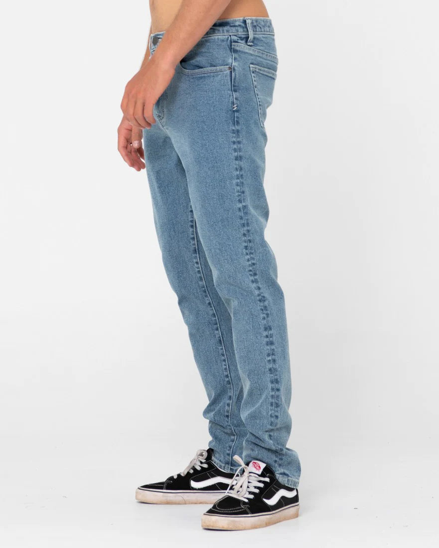 Rusty Indi Slim 5 Pocket Jean- Trig Blue