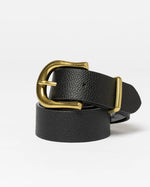 Rusty Mary High Waisted Leather Belt- Black