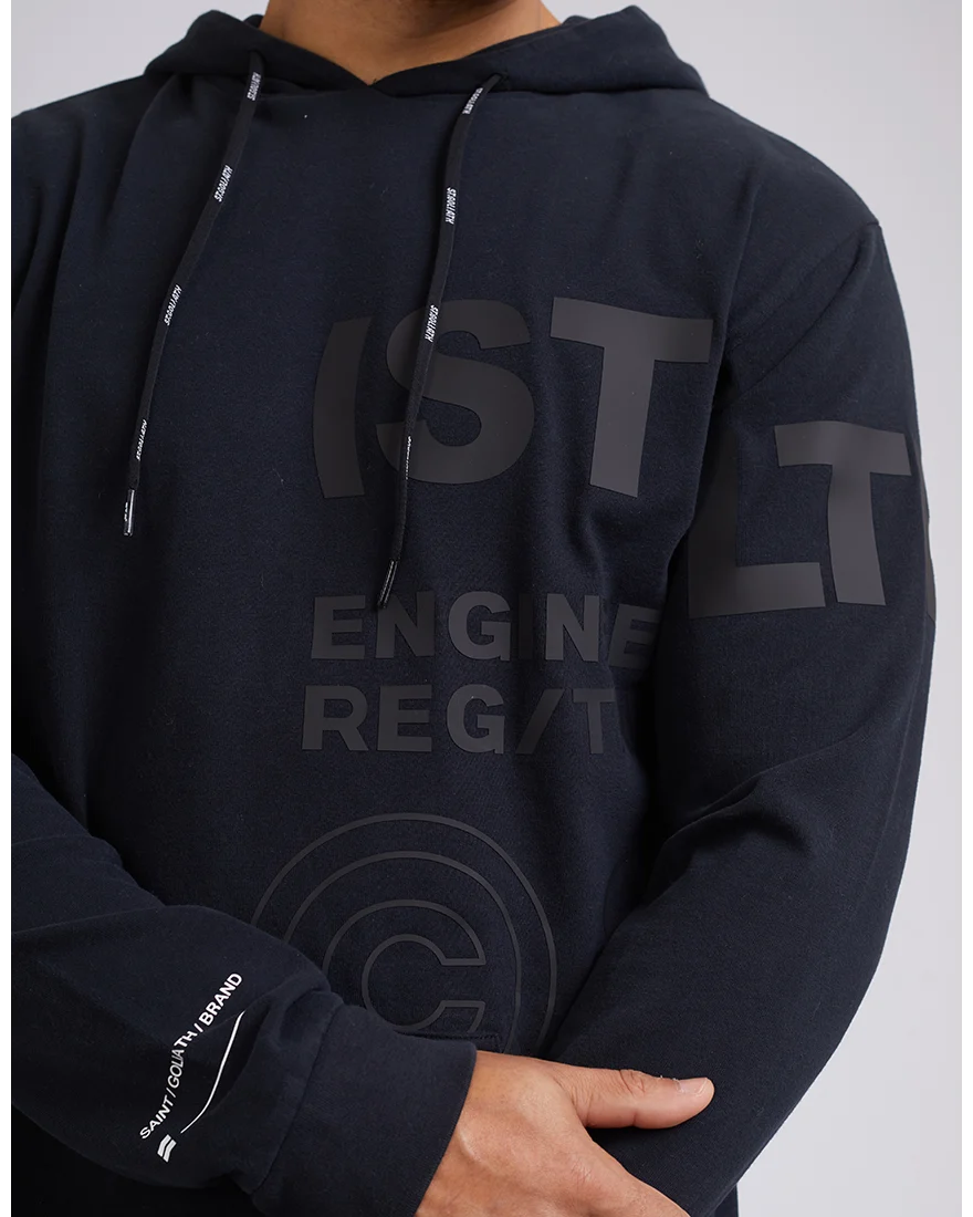 St Goliath Balance LS Hooded Tee - Washed Black