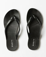 Rusty Sandbar Thong- Black/Silver