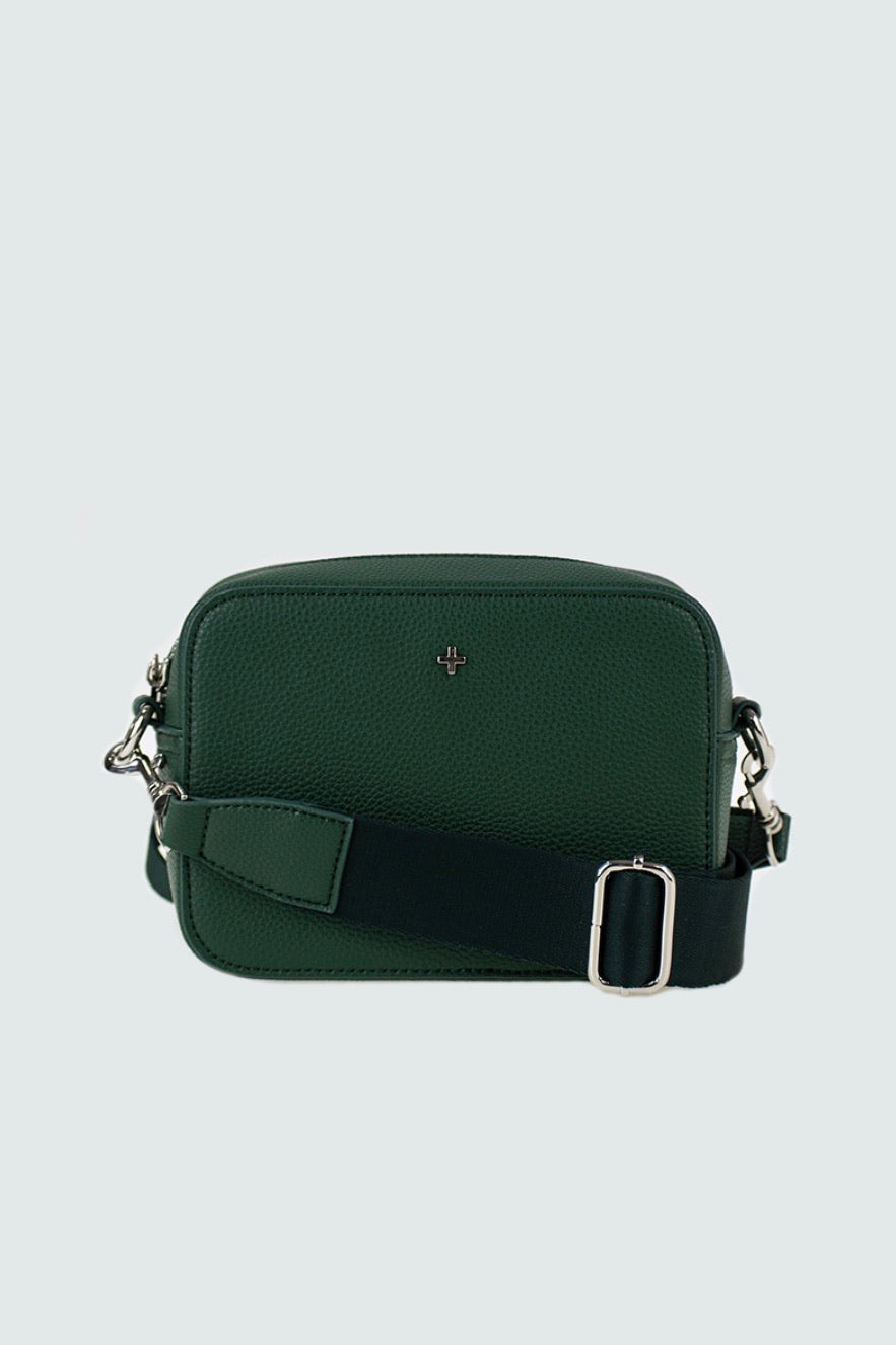 Peta + Jain Tammy Camera Bag With Webbing Strap - Green Pebble/Silver