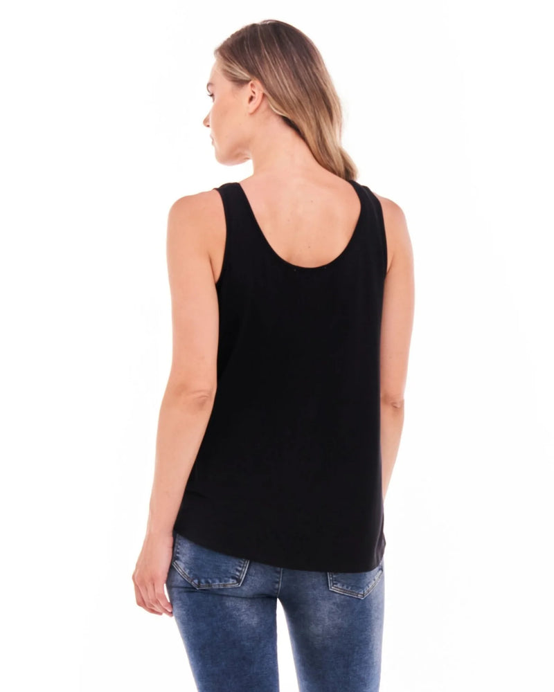 Betty Basics Sirena Reversible Tank- Black
