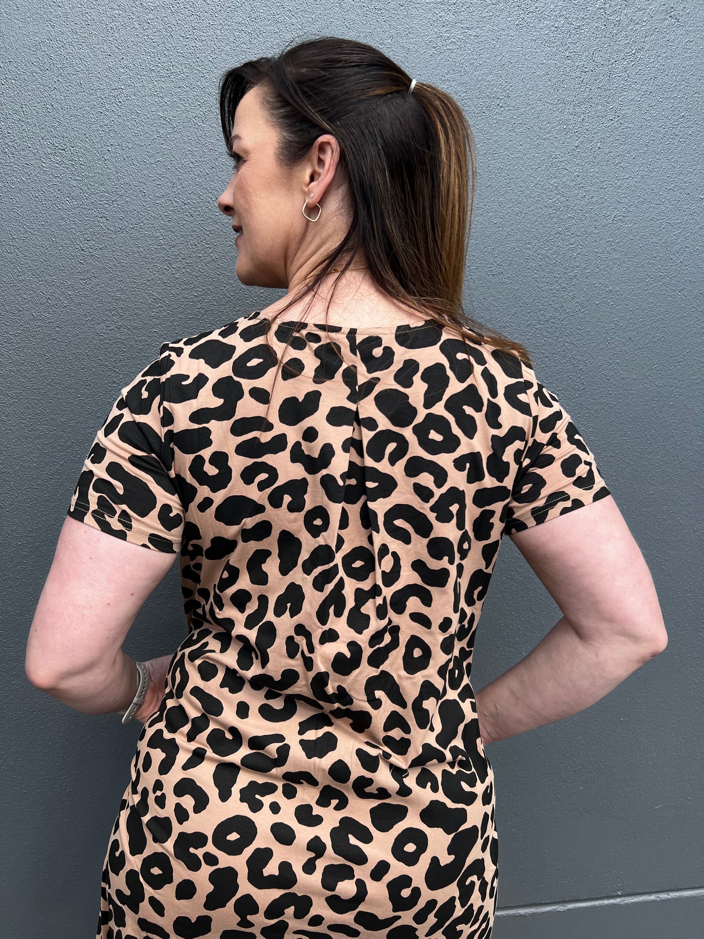Leoni Australia Remi Dress- Tan Leopard
