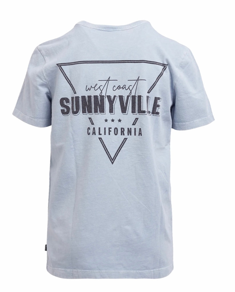 Sunnyville Flagged Tee- Blue