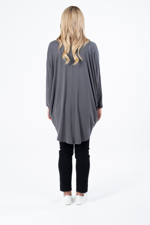 PQ L/S Hi-Low Miracle Top - Chrome