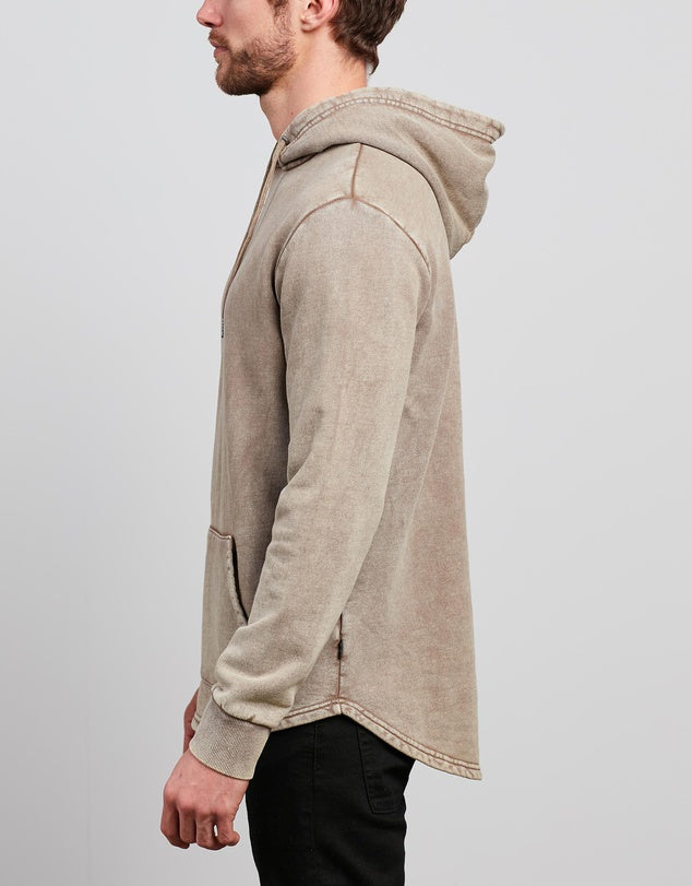 Silent Theory Curved Hem Hoody - Brown