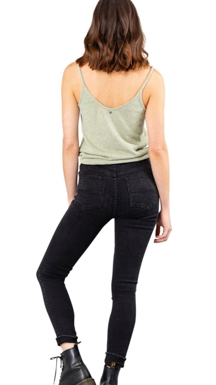 Rusty High Spray On Premo Jean Ripped - Black
