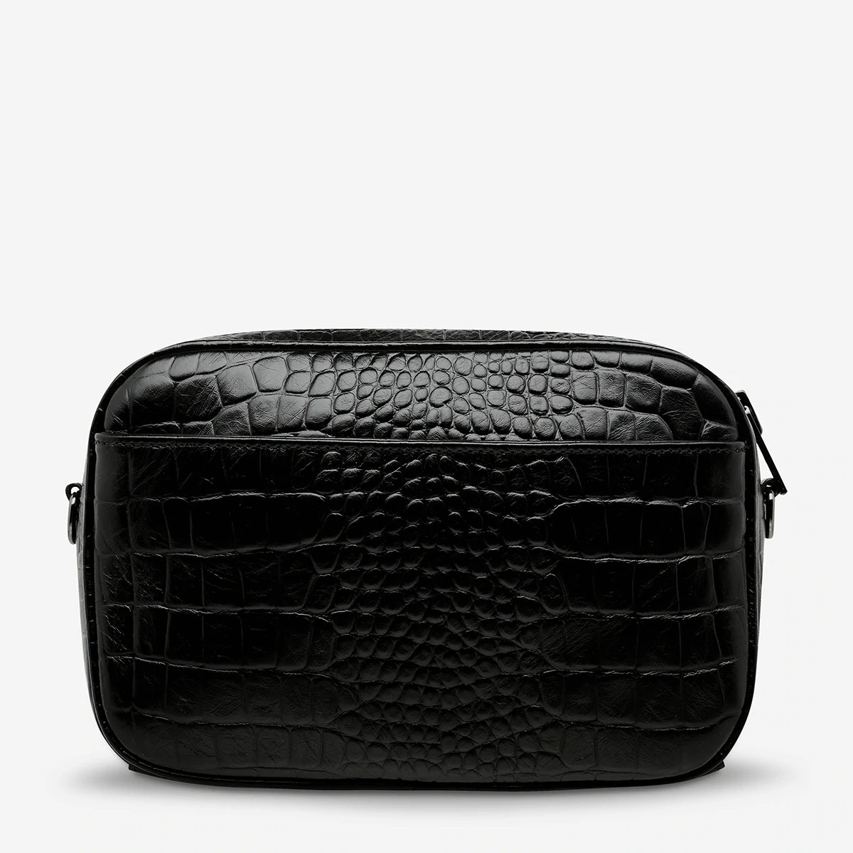 Status Anxiety Plunder Bag- Black Croc Emboss
