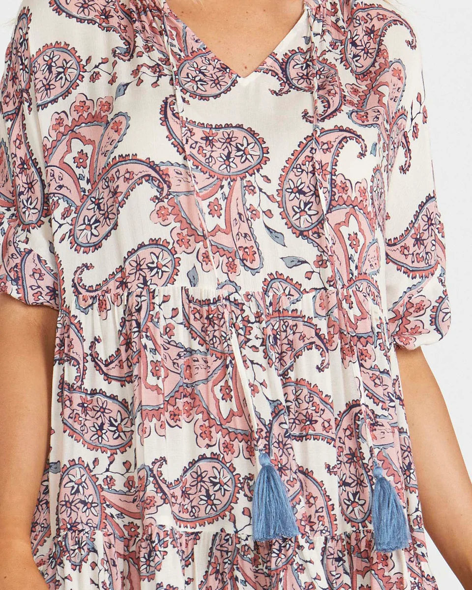 Sass Elise Mini Dress- Paisley