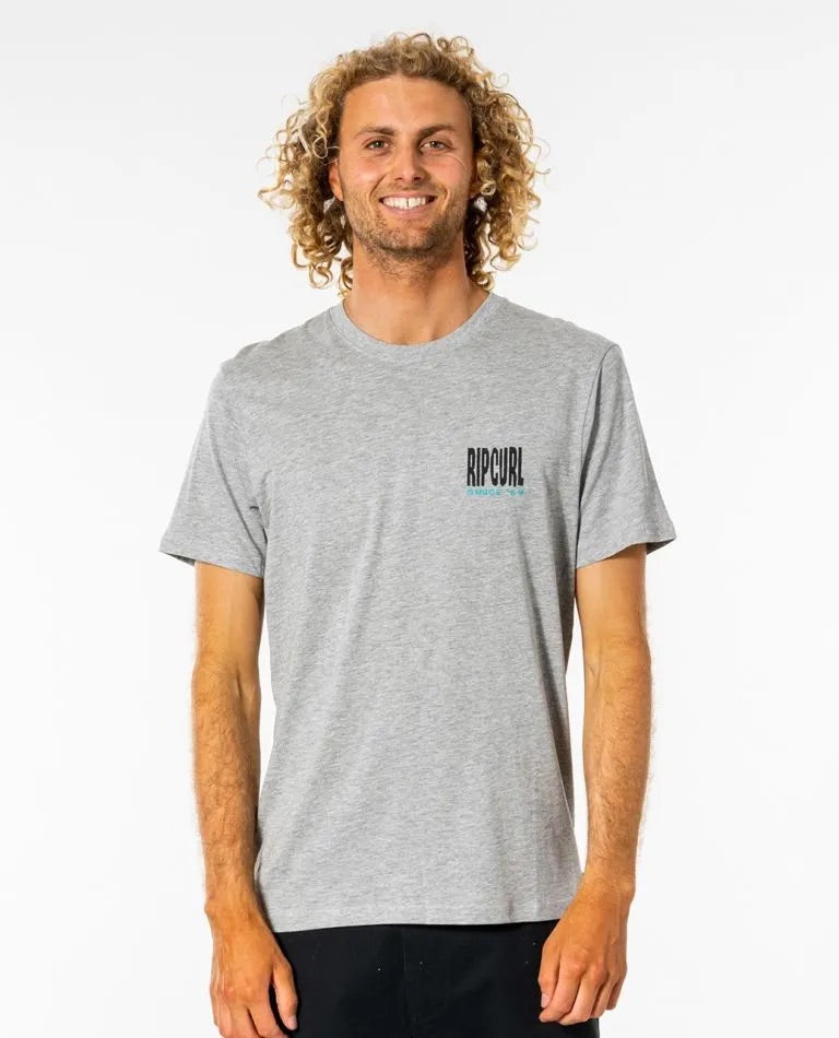 Rip Curl Origins Tee- Grey Marle