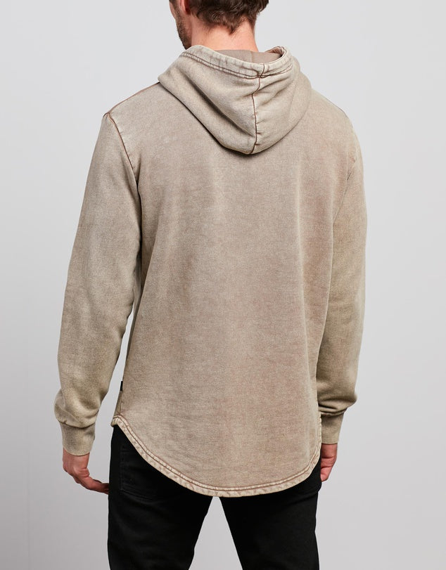 Silent Theory Curved Hem Hoody - Brown