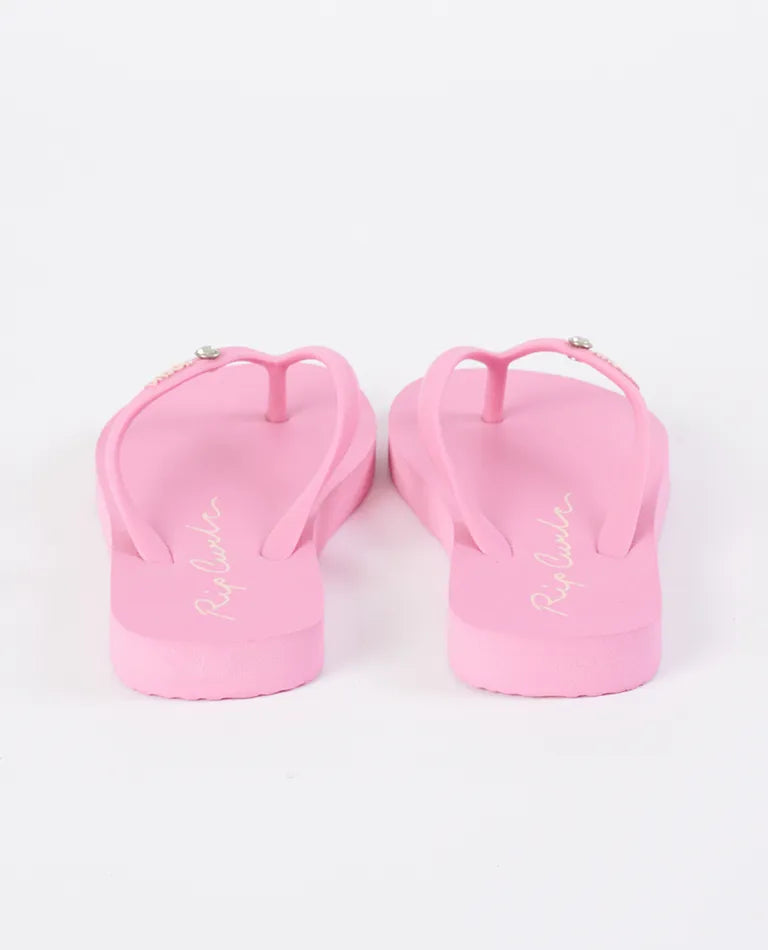Rip Curl Script Wave Girls Thongs - Pink