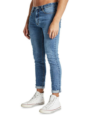 Kiss Chacey K3 Pocket Tapered Turn Up Jean - Dutch Blue