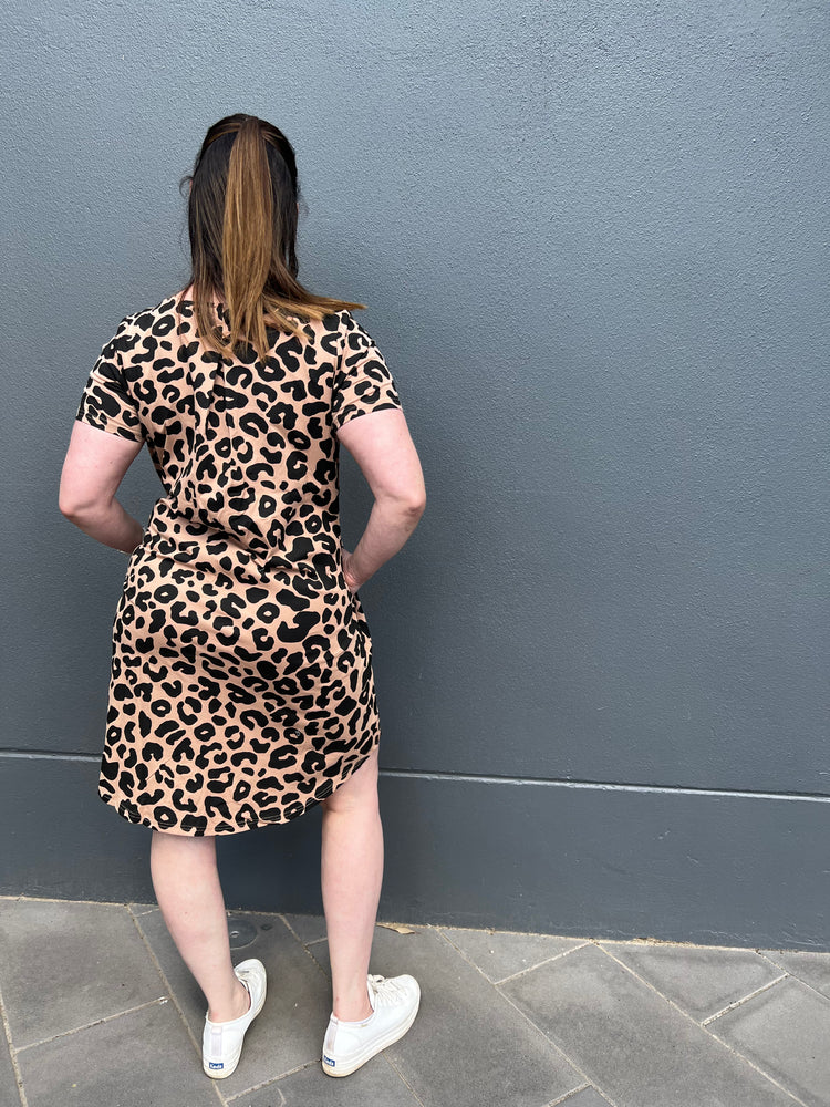 Leoni Australia Remi Dress- Tan Leopard