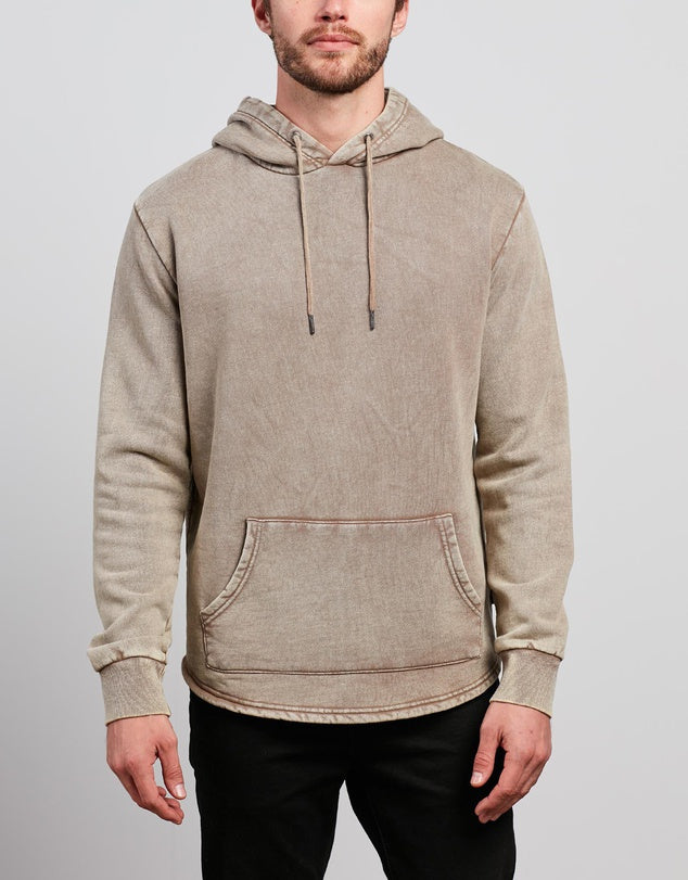 Silent Theory Curved Hem Hoody - Brown