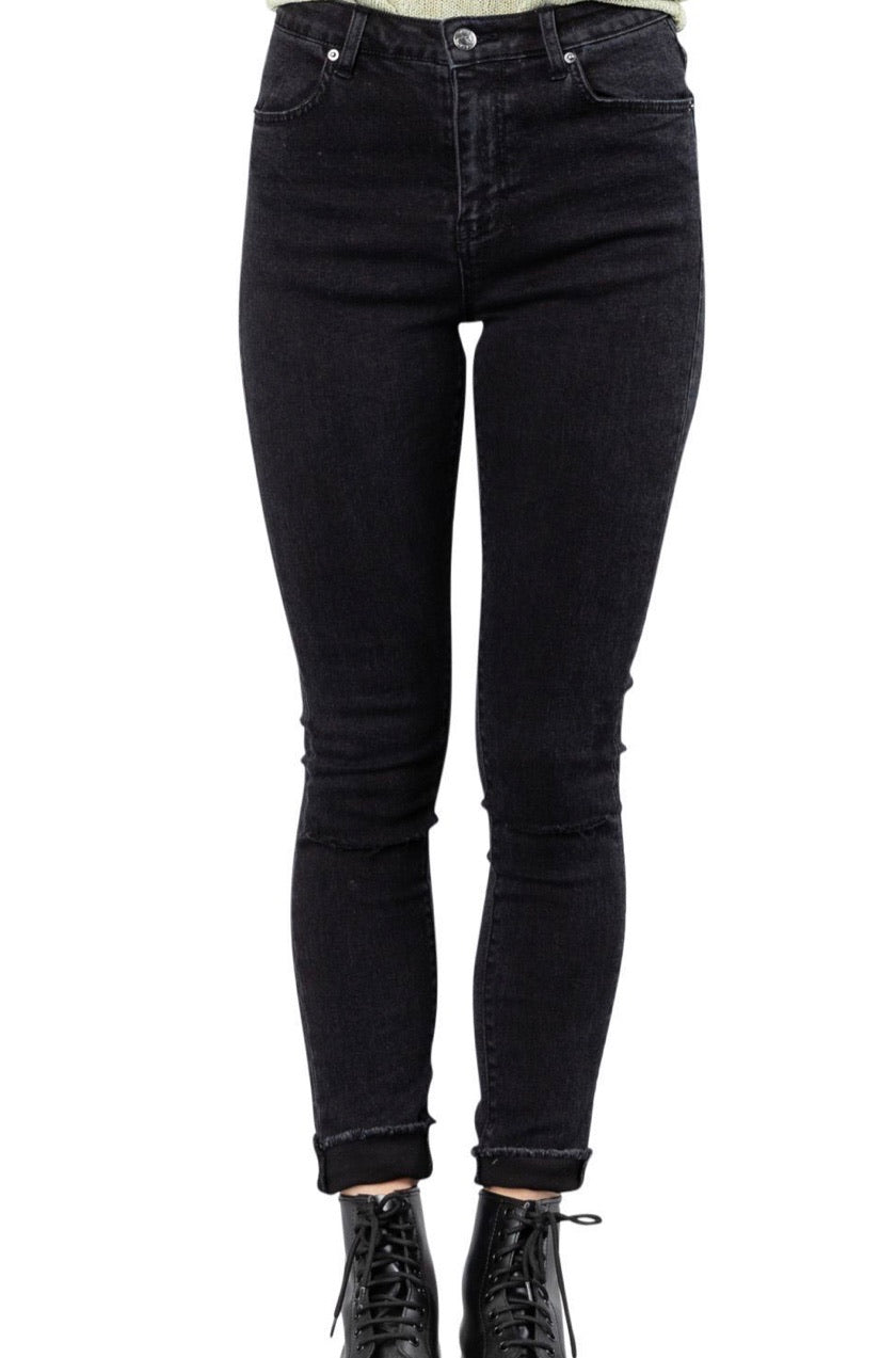 Rusty High Spray On Premo Jean Ripped - Black