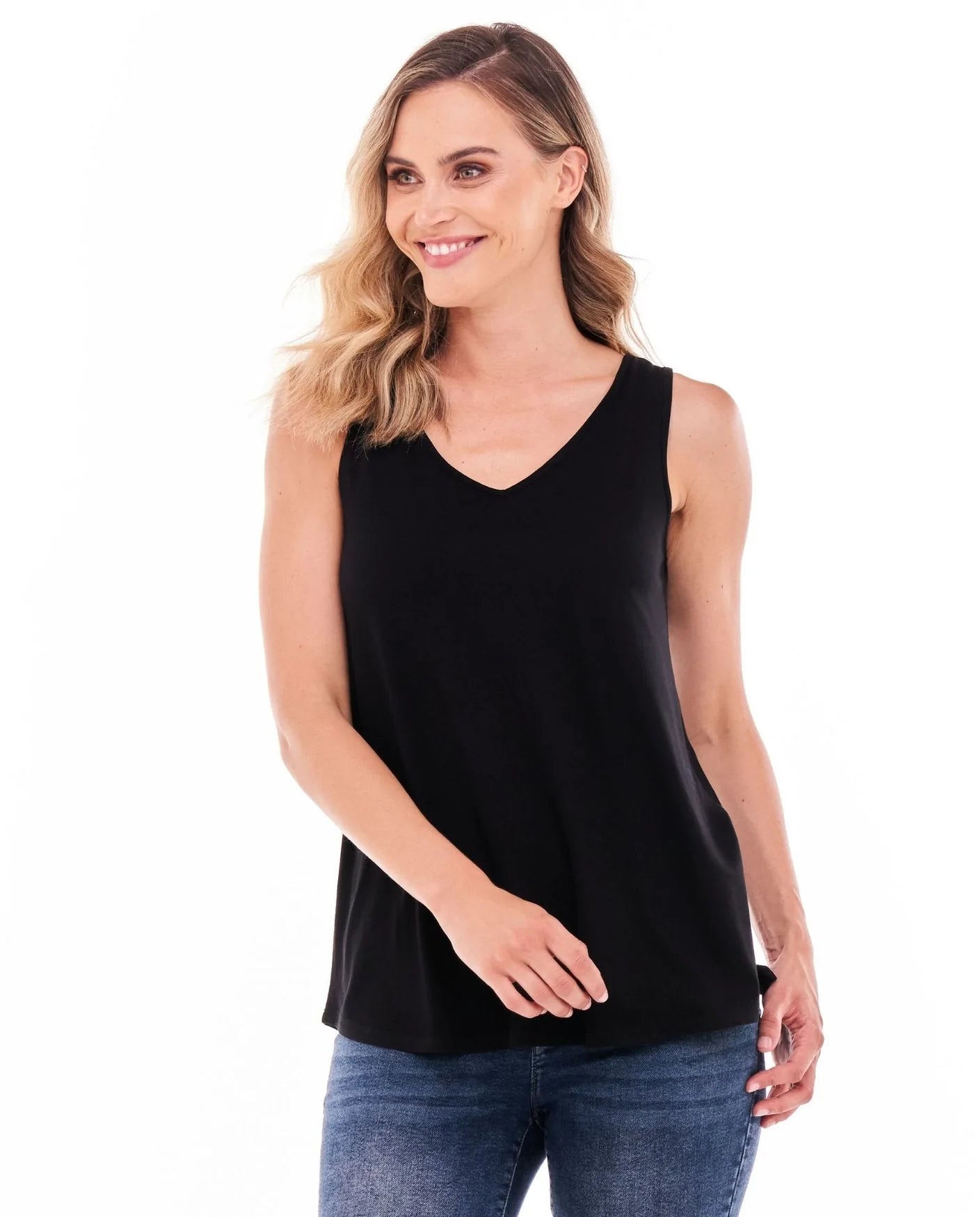 Betty Basics Sirena Reversible Tank- Black