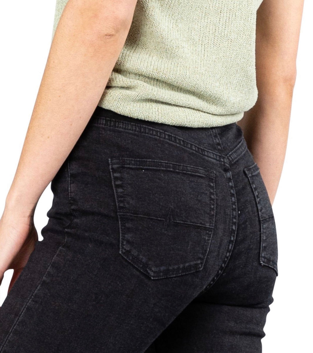 Rusty High Spray On Premo Jean Ripped - Black